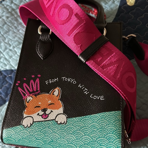 Brighton Fashion Street Mini Bag with Black and Pink Accents - Picture 3 of 6